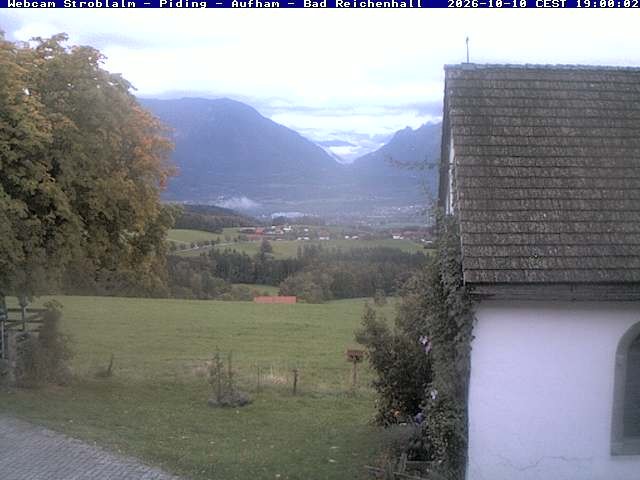 Archived image Webcam Strobalm - View of Piding and Bad Reichenhall