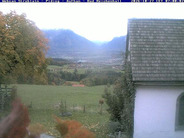 Archived image Webcam Strobalm - View of Piding and Bad Reichenhall