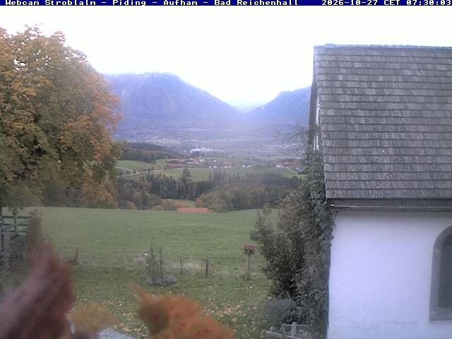 Archived image Webcam Strobalm - View of Piding and Bad Reichenhall