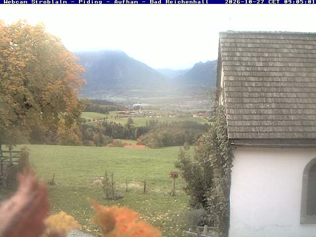 Archived image Webcam Strobalm - View of Piding and Bad Reichenhall