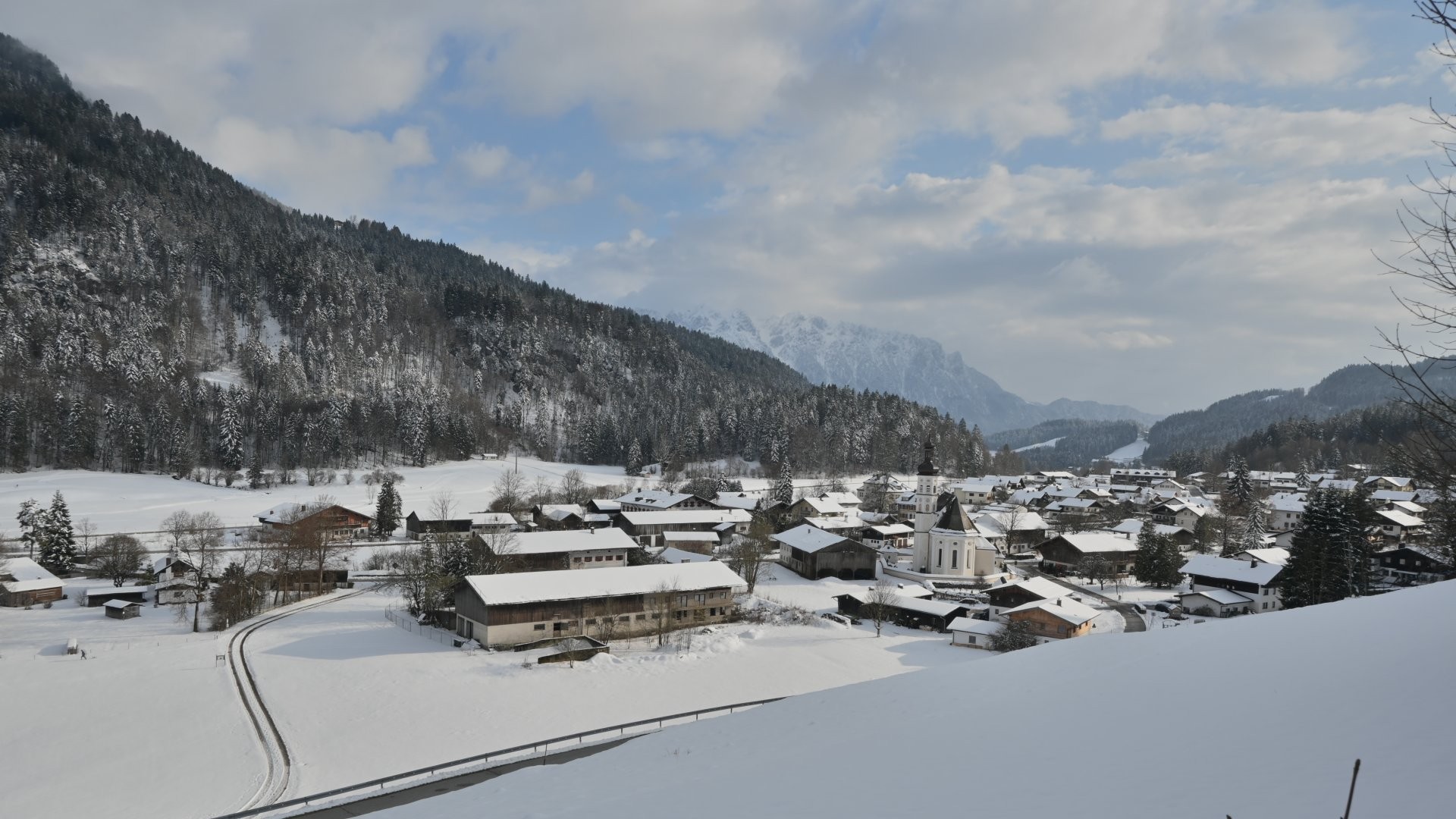 Archiv Foto Webcam Sachrang-Blick über Bergsteigerdorf