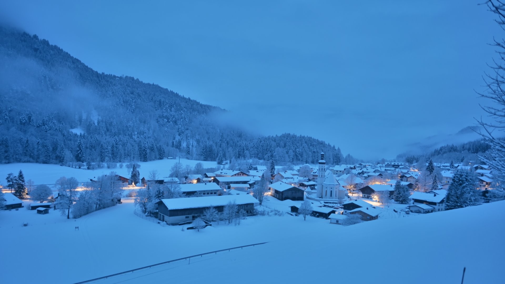 Archiv Foto Webcam Sachrang-Blick über Bergsteigerdorf