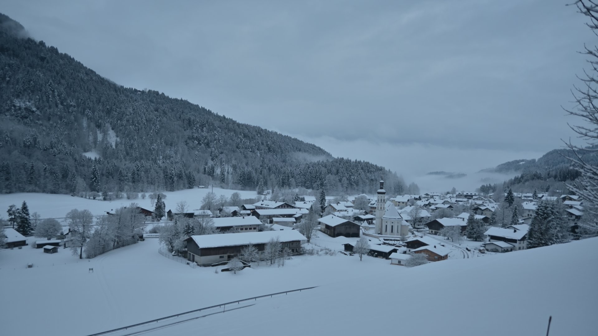 Archiv Foto Webcam Sachrang-Blick über Bergsteigerdorf