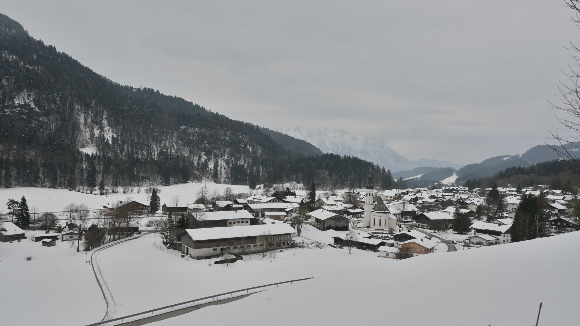 Archiv Foto Webcam Sachrang-Blick über Bergsteigerdorf