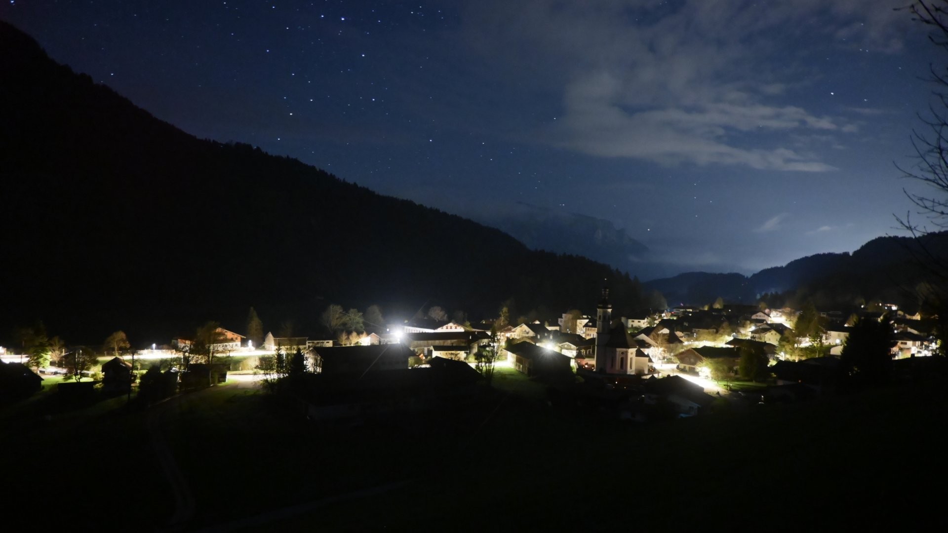 Archiv Foto Webcam Sachrang-Blick über Bergsteigerdorf