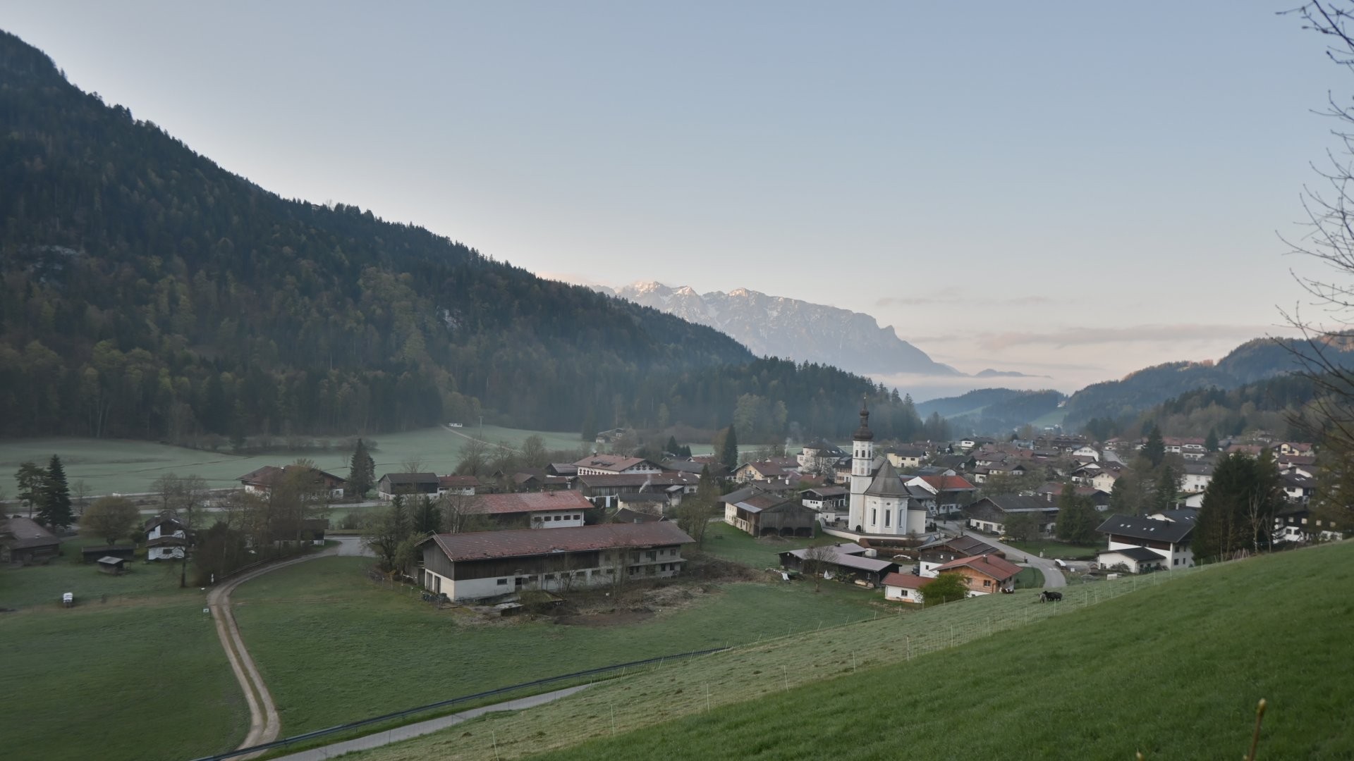 Archiv Foto Webcam Sachrang-Blick über Bergsteigerdorf