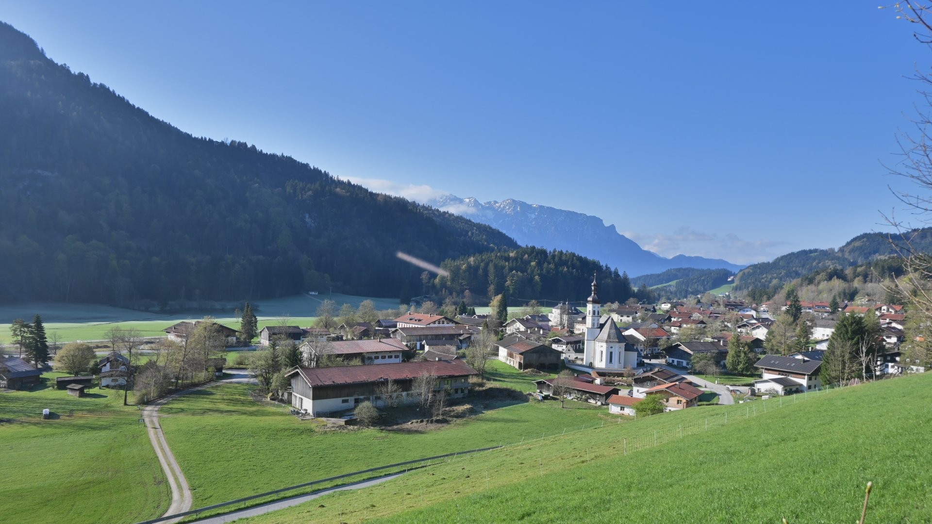 Archiv Foto Webcam Sachrang-Blick über Bergsteigerdorf