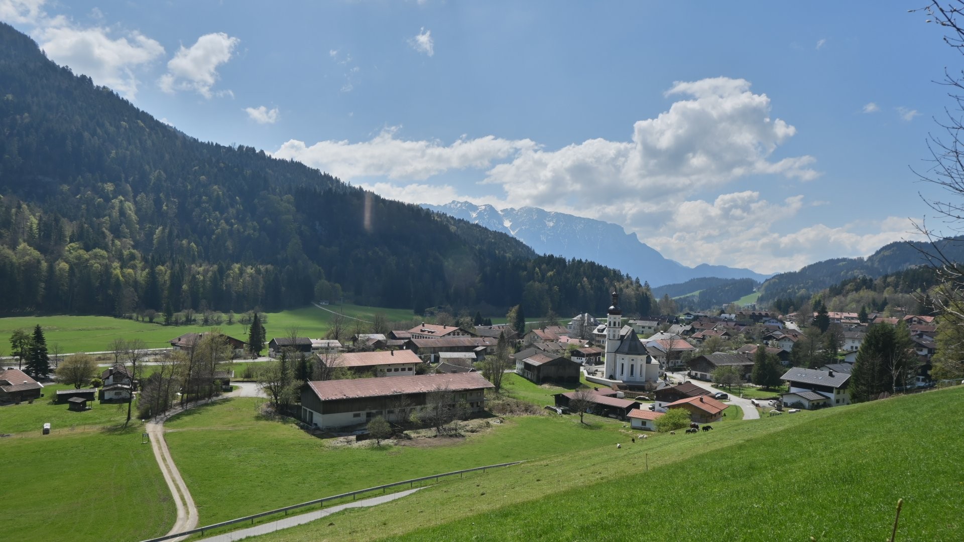 Archiv Foto Webcam Sachrang-Blick über Bergsteigerdorf