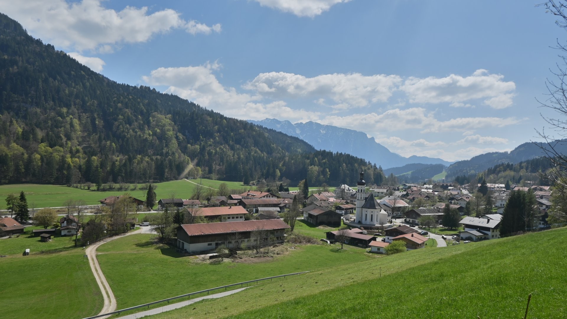 Archiv Foto Webcam Sachrang-Blick über Bergsteigerdorf