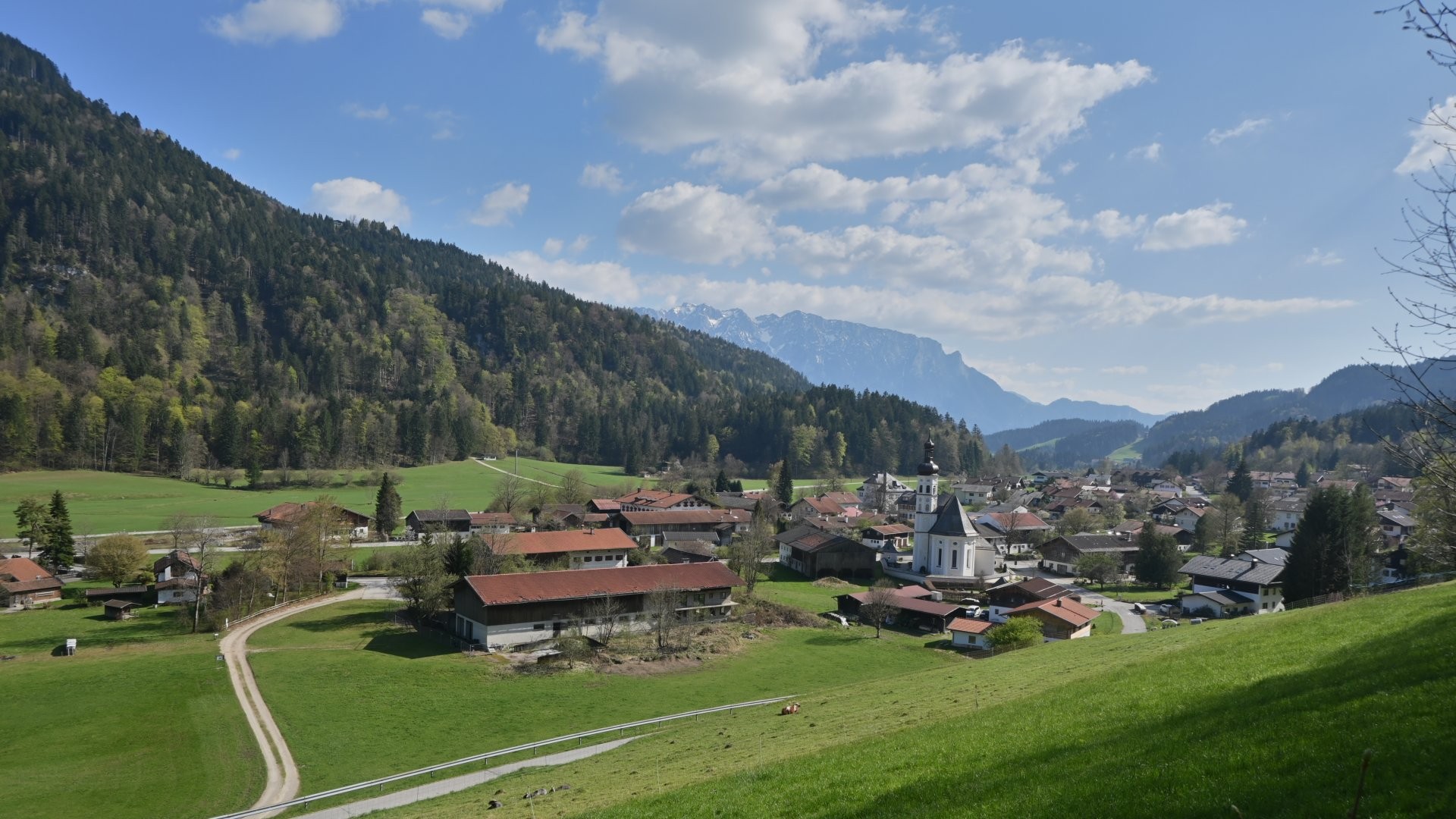 Archiv Foto Webcam Sachrang-Blick über Bergsteigerdorf