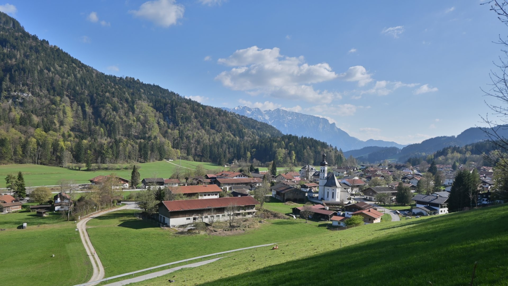 Archiv Foto Webcam Sachrang-Blick über Bergsteigerdorf