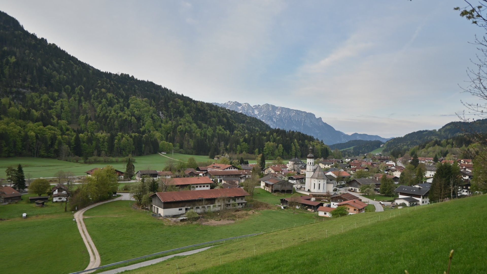 Archiv Foto Webcam Sachrang-Blick über Bergsteigerdorf