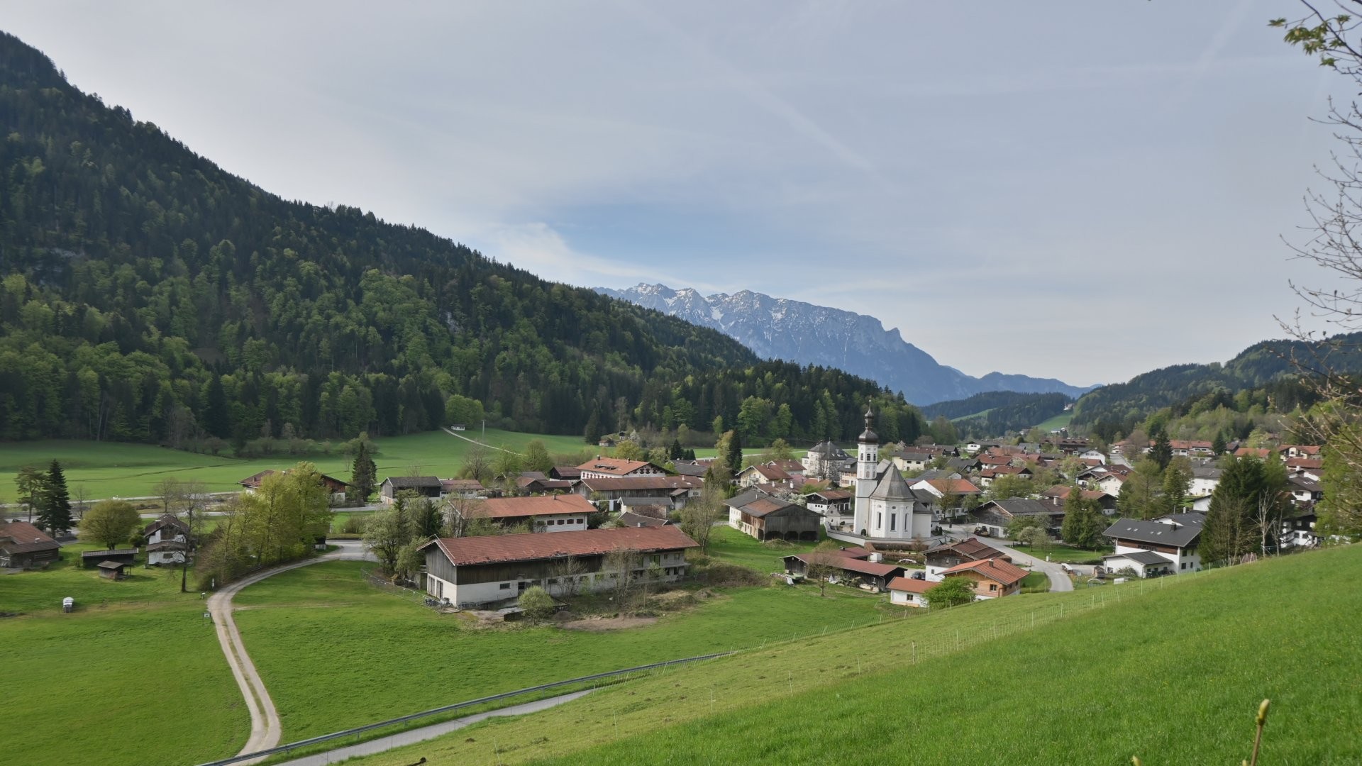 Archiv Foto Webcam Sachrang-Blick über Bergsteigerdorf