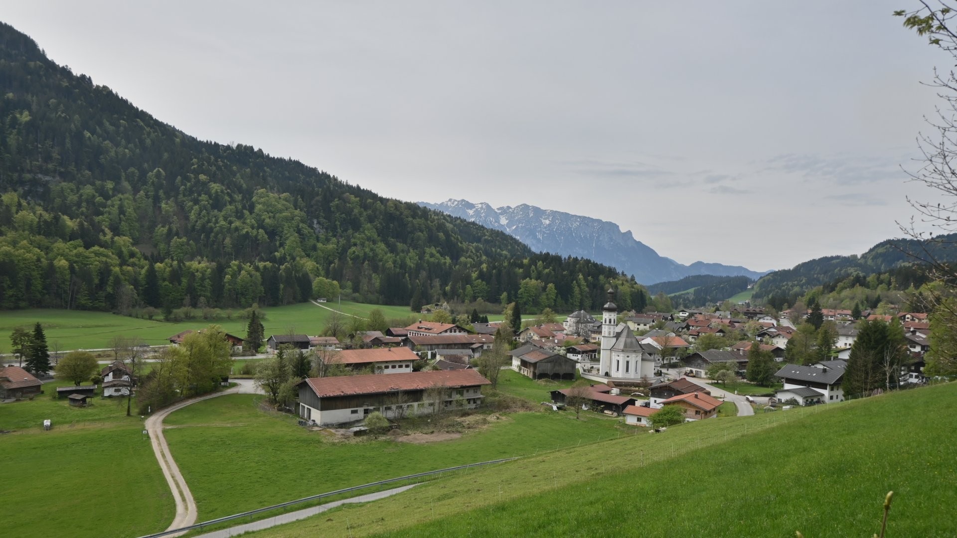 Archiv Foto Webcam Sachrang-Blick über Bergsteigerdorf