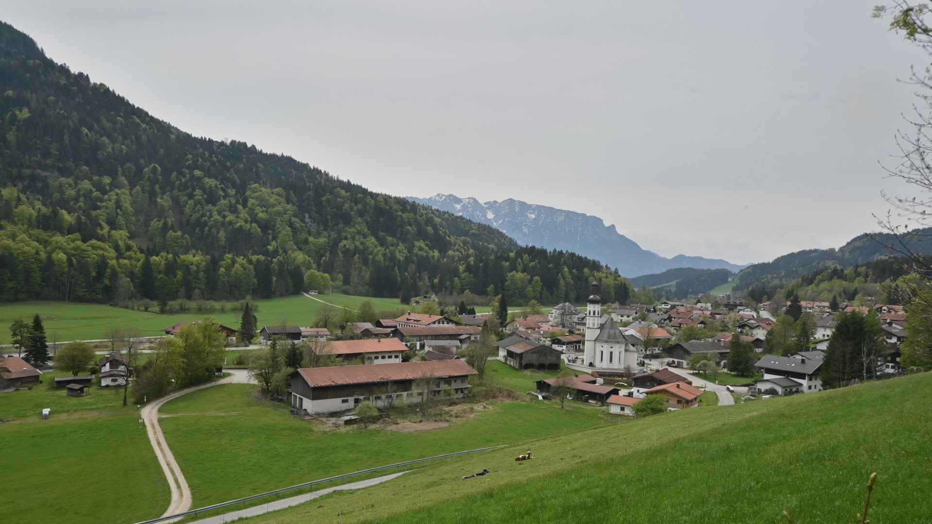 Archiv Foto Webcam Sachrang-Blick über Bergsteigerdorf