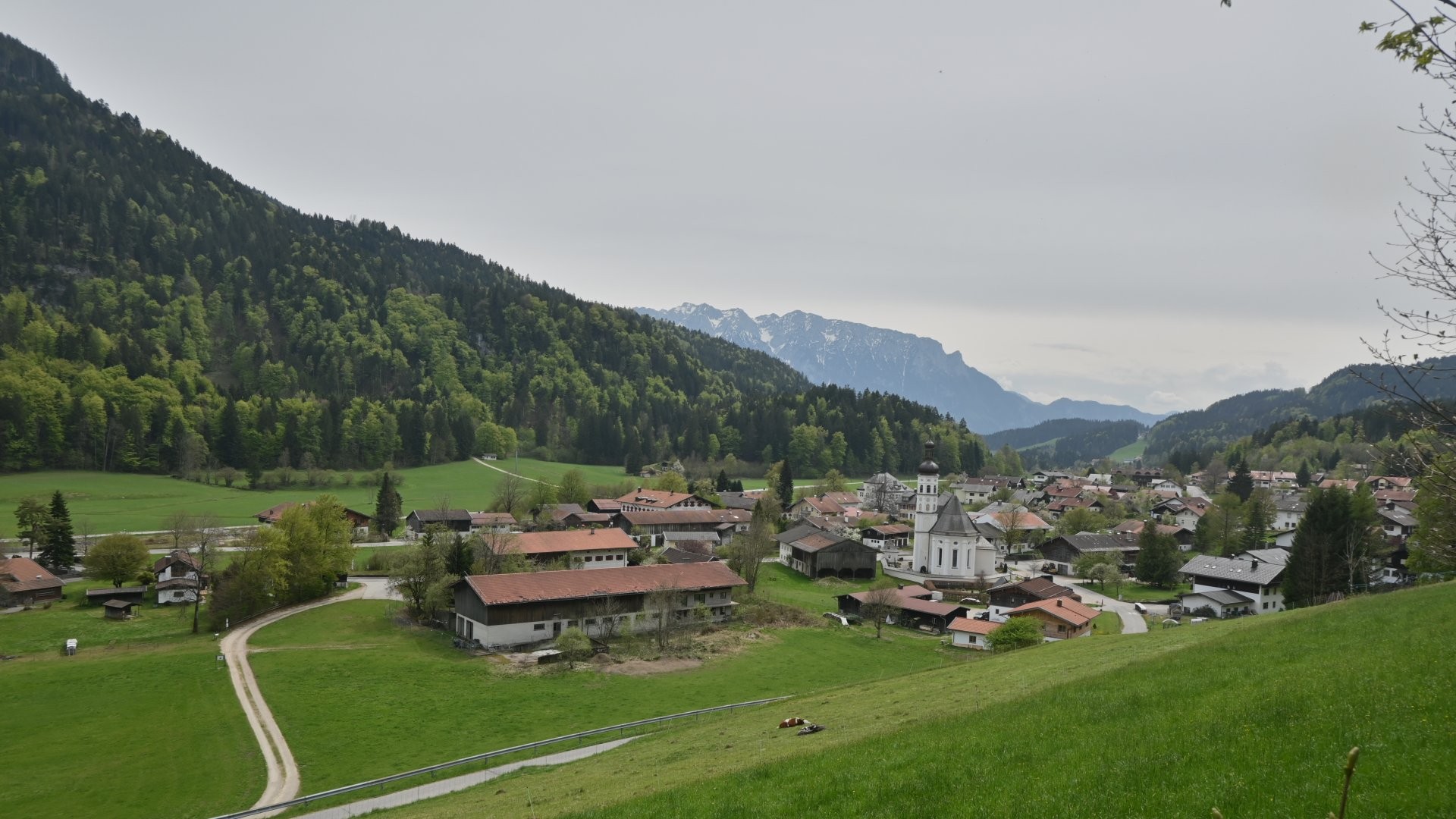Archiv Foto Webcam Sachrang-Blick über Bergsteigerdorf