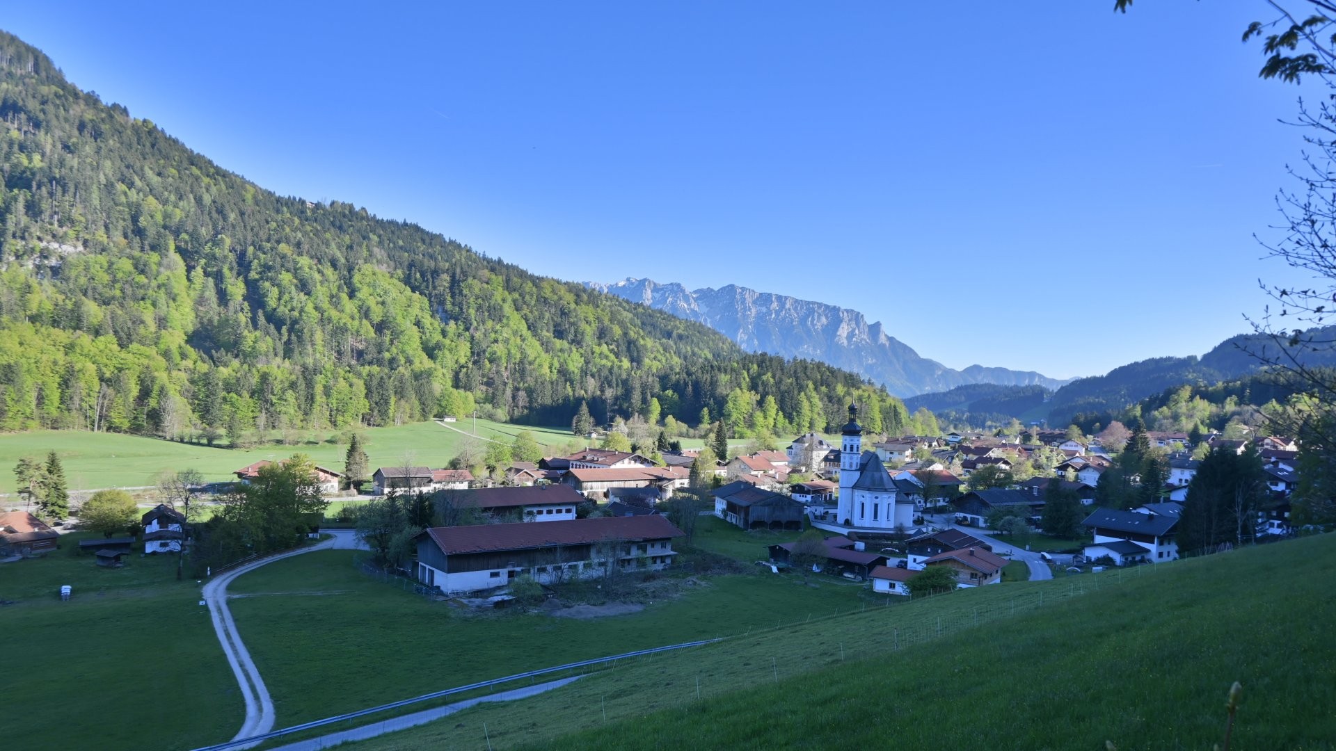 Archiv Foto Webcam Sachrang-Blick über Bergsteigerdorf