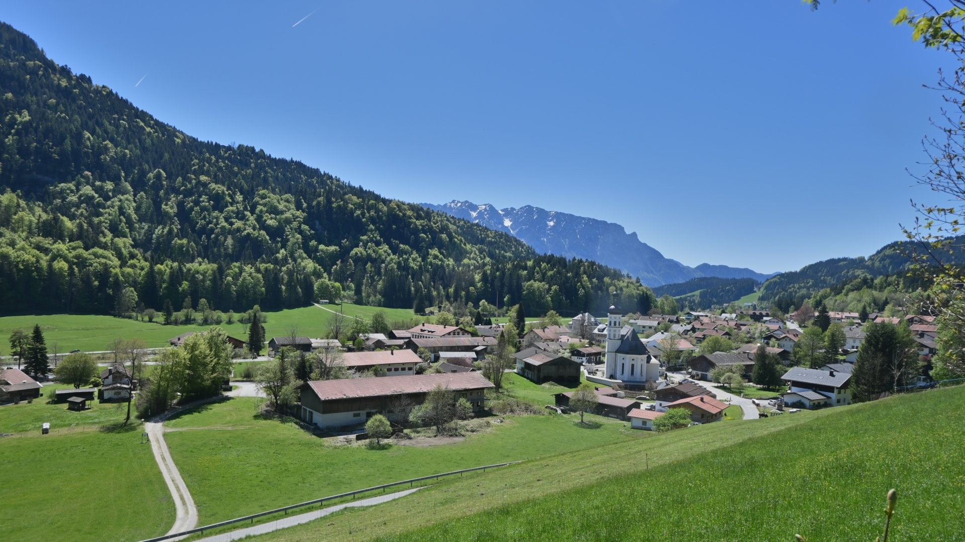 Archiv Foto Webcam Sachrang-Blick über Bergsteigerdorf
