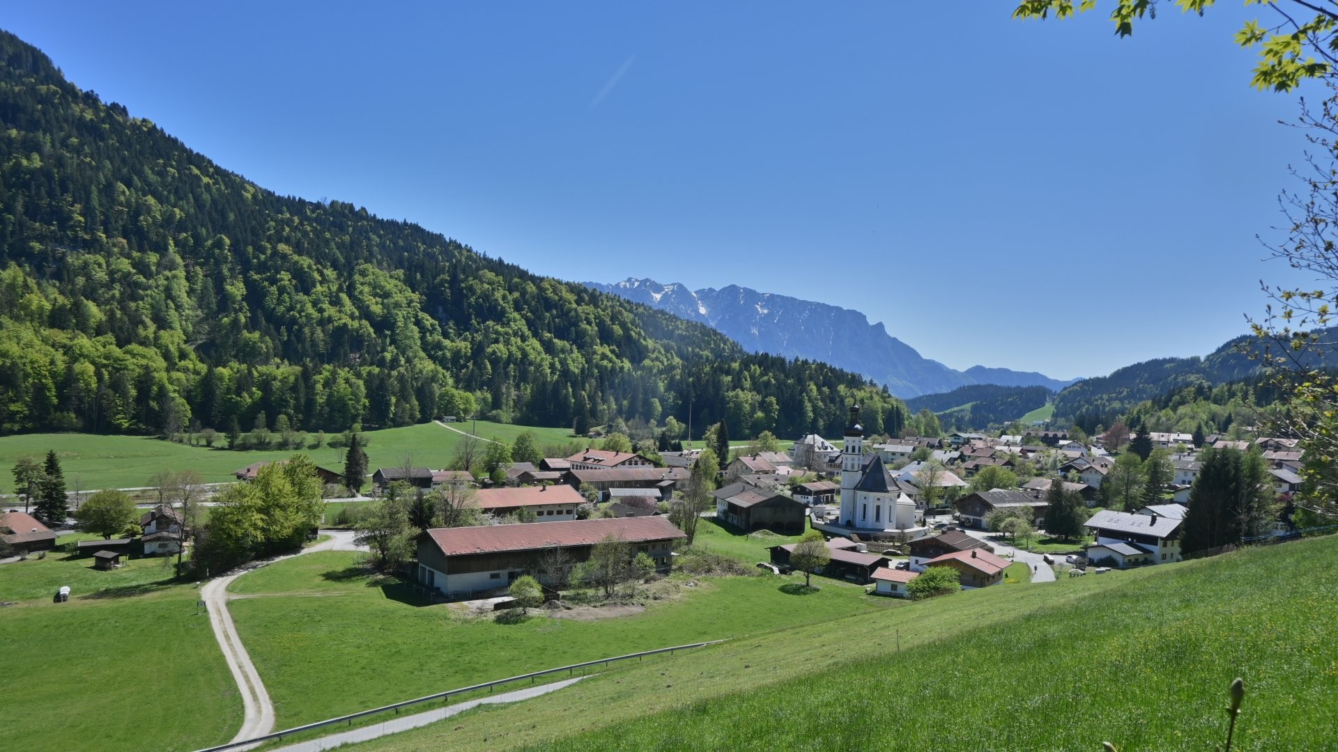Archiv Foto Webcam Sachrang-Blick über Bergsteigerdorf