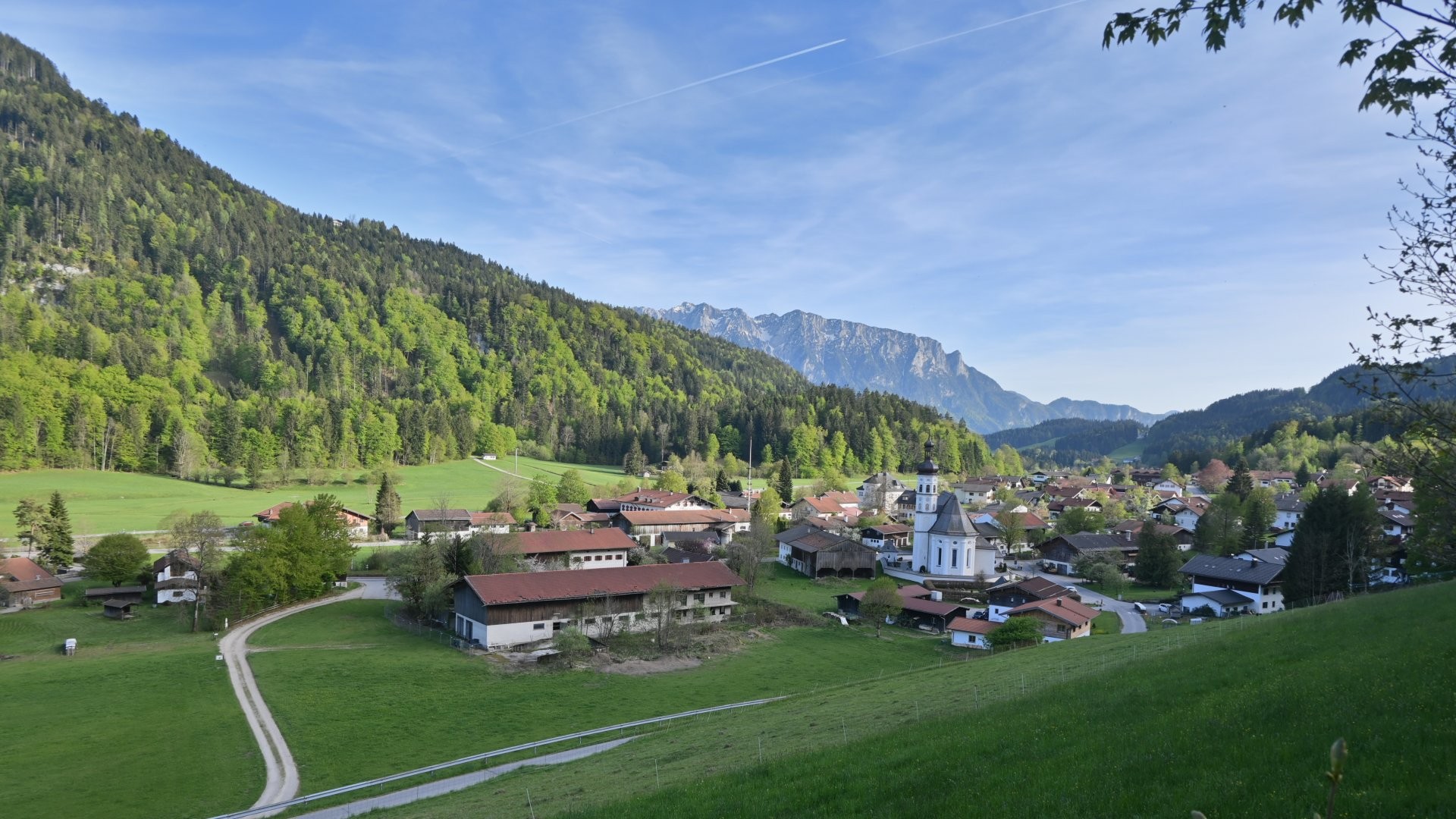 Archiv Foto Webcam Sachrang-Blick über Bergsteigerdorf