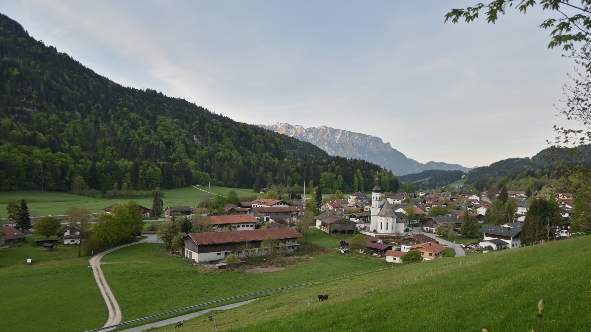 Archiv Foto Webcam Sachrang-Blick über Bergsteigerdorf
