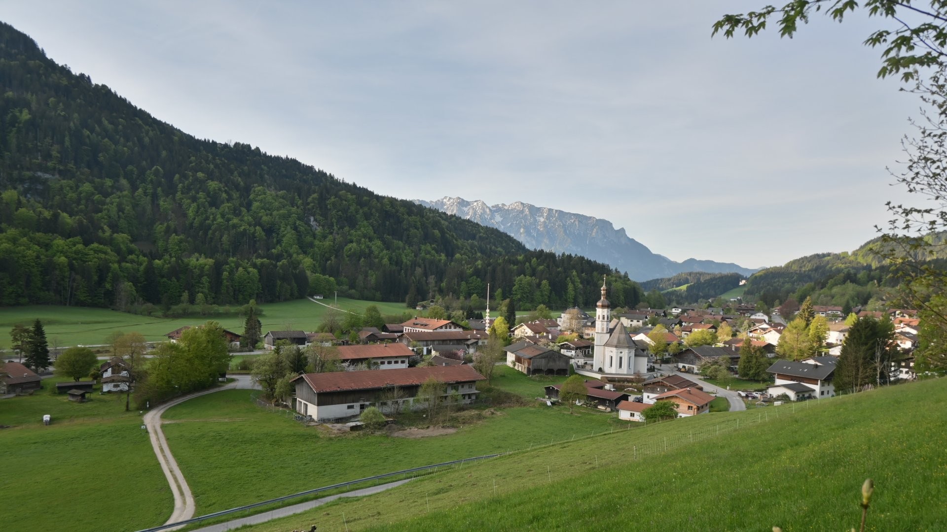 Archiv Foto Webcam Sachrang-Blick über Bergsteigerdorf