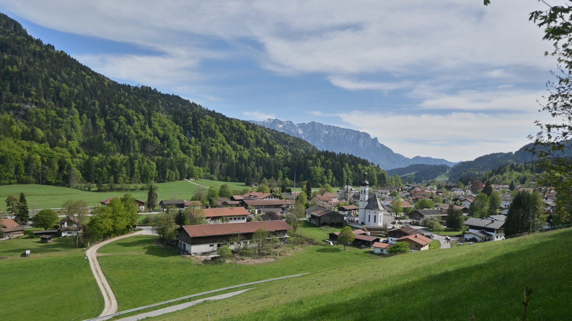 Archiv Foto Webcam Sachrang-Blick über Bergsteigerdorf
