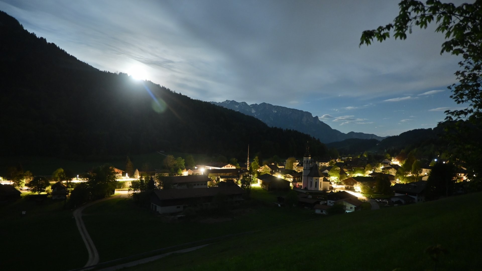 Archiv Foto Webcam Sachrang-Blick über Bergsteigerdorf