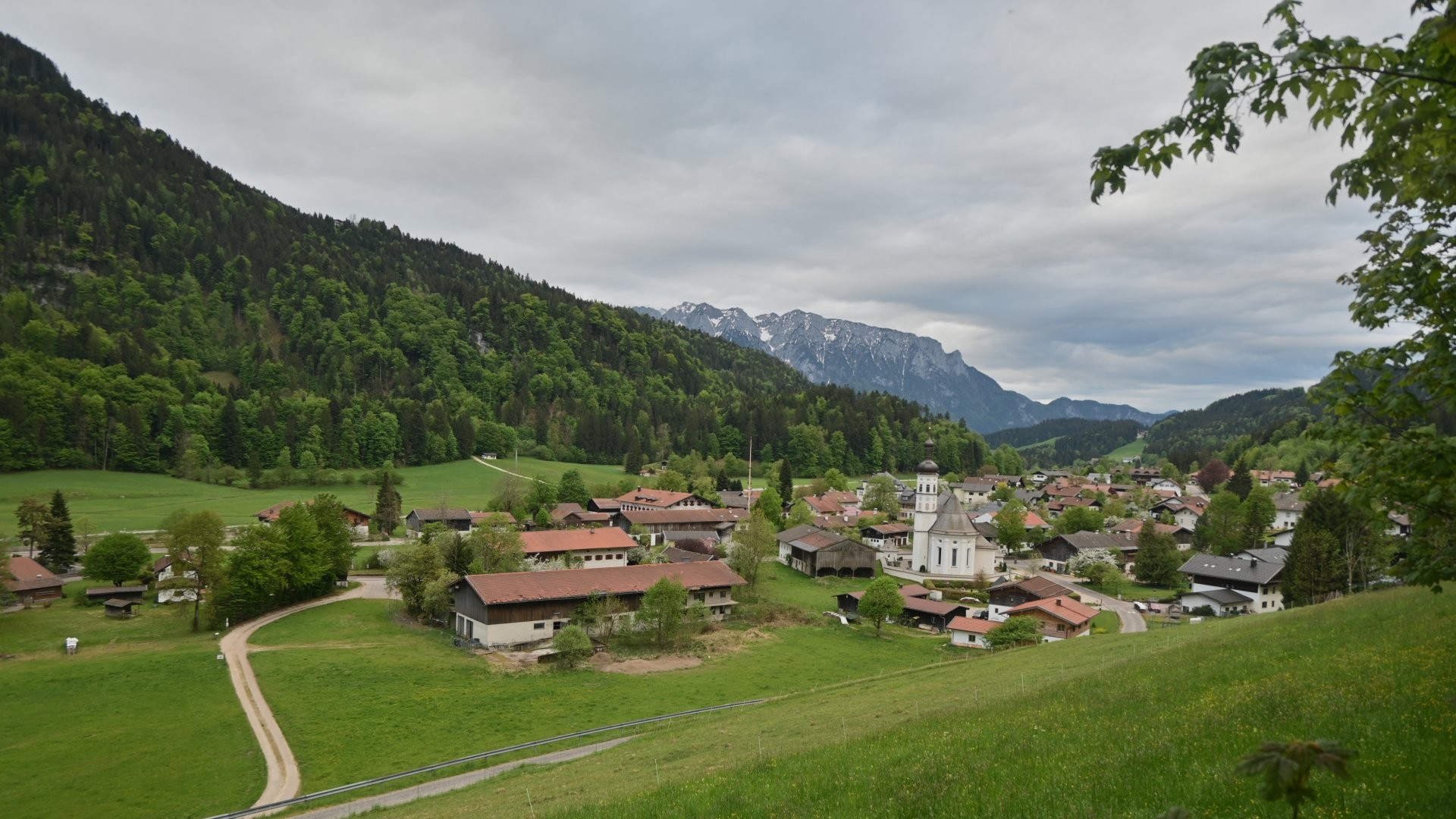 Archiv Foto Webcam Sachrang-Blick über Bergsteigerdorf