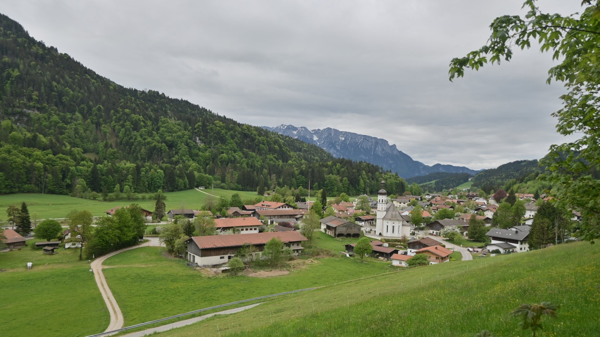 Archiv Foto Webcam Sachrang-Blick über Bergsteigerdorf