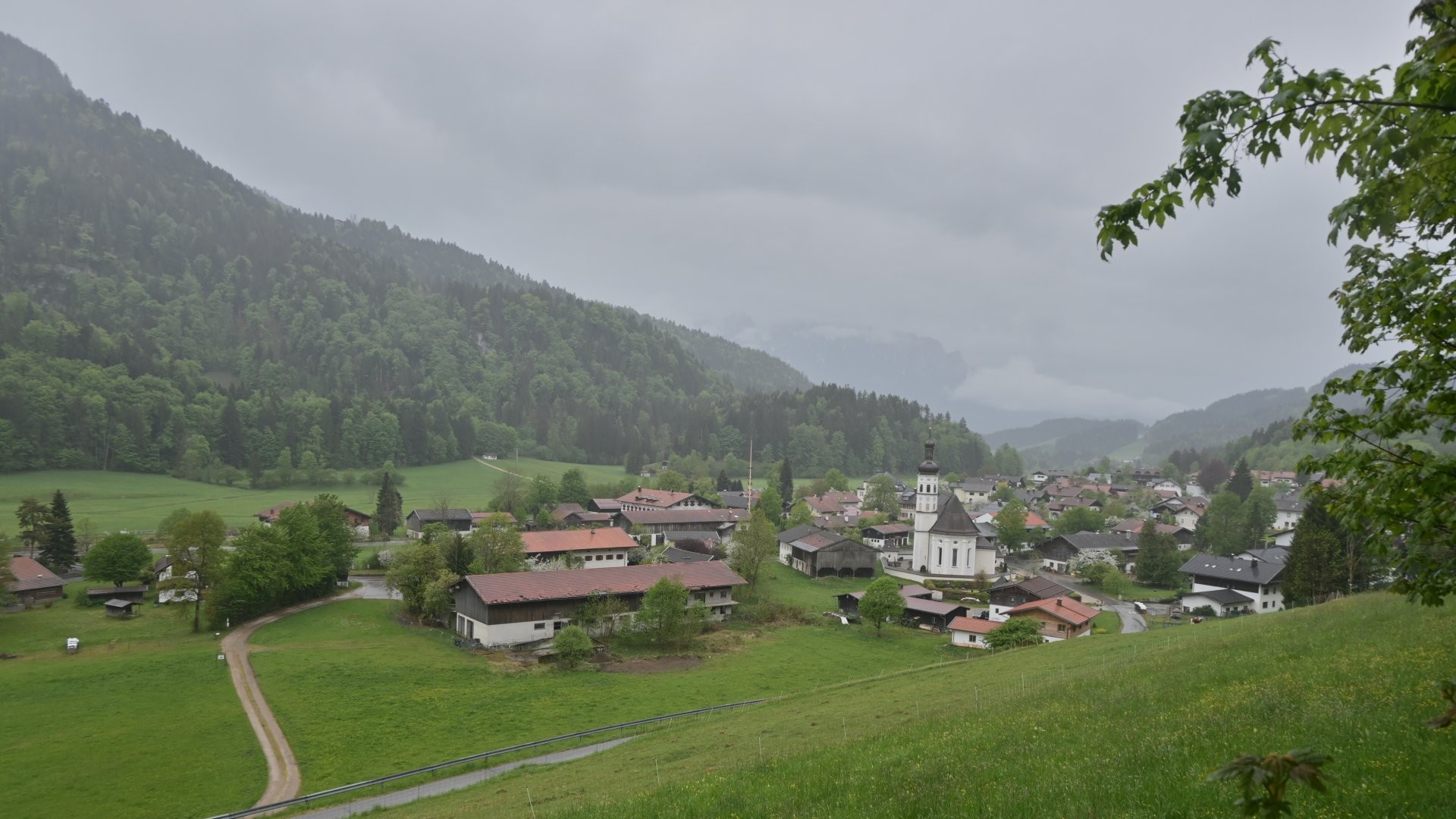 Archiv Foto Webcam Sachrang-Blick über Bergsteigerdorf