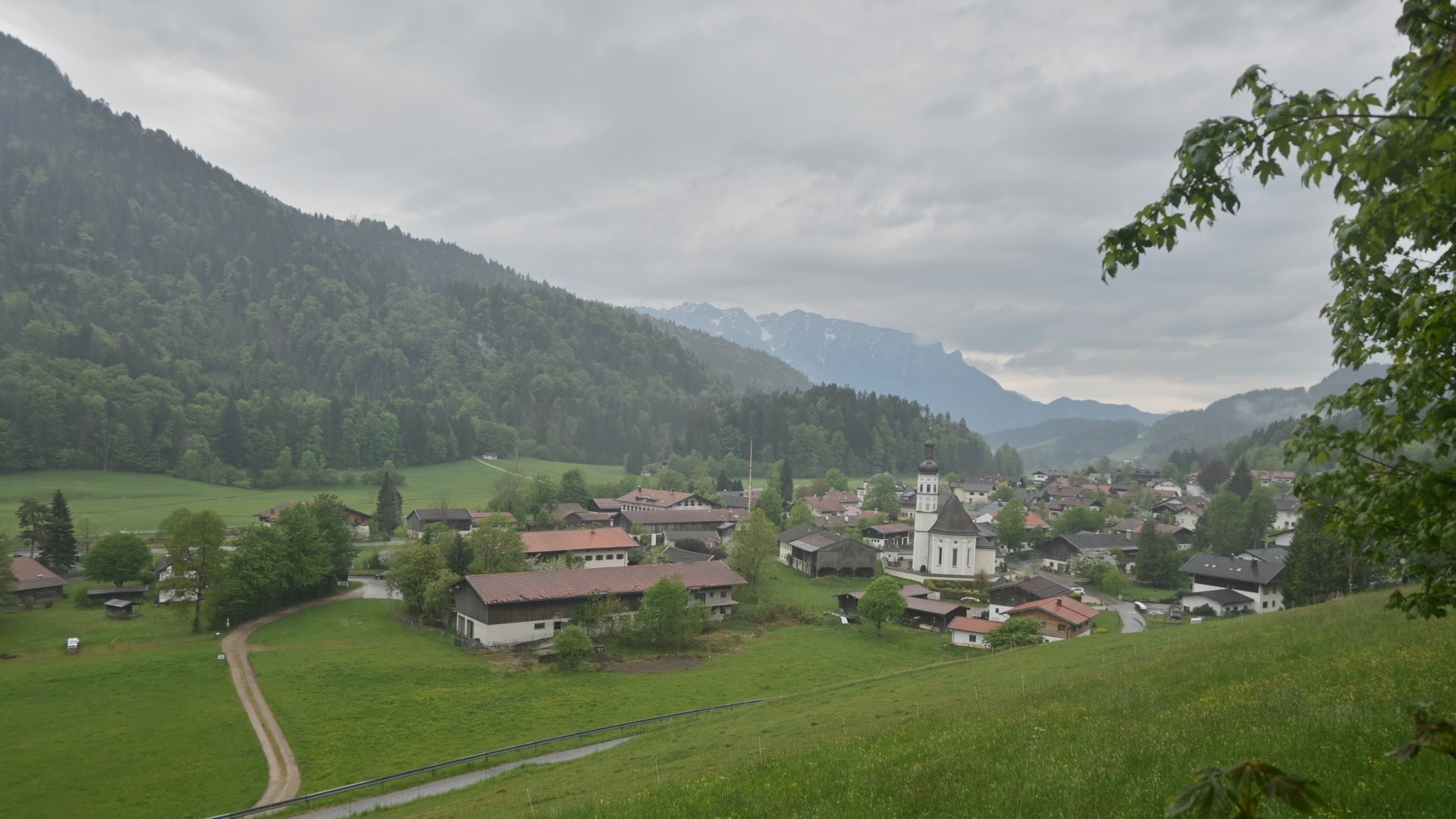 Archiv Foto Webcam Sachrang-Blick über Bergsteigerdorf