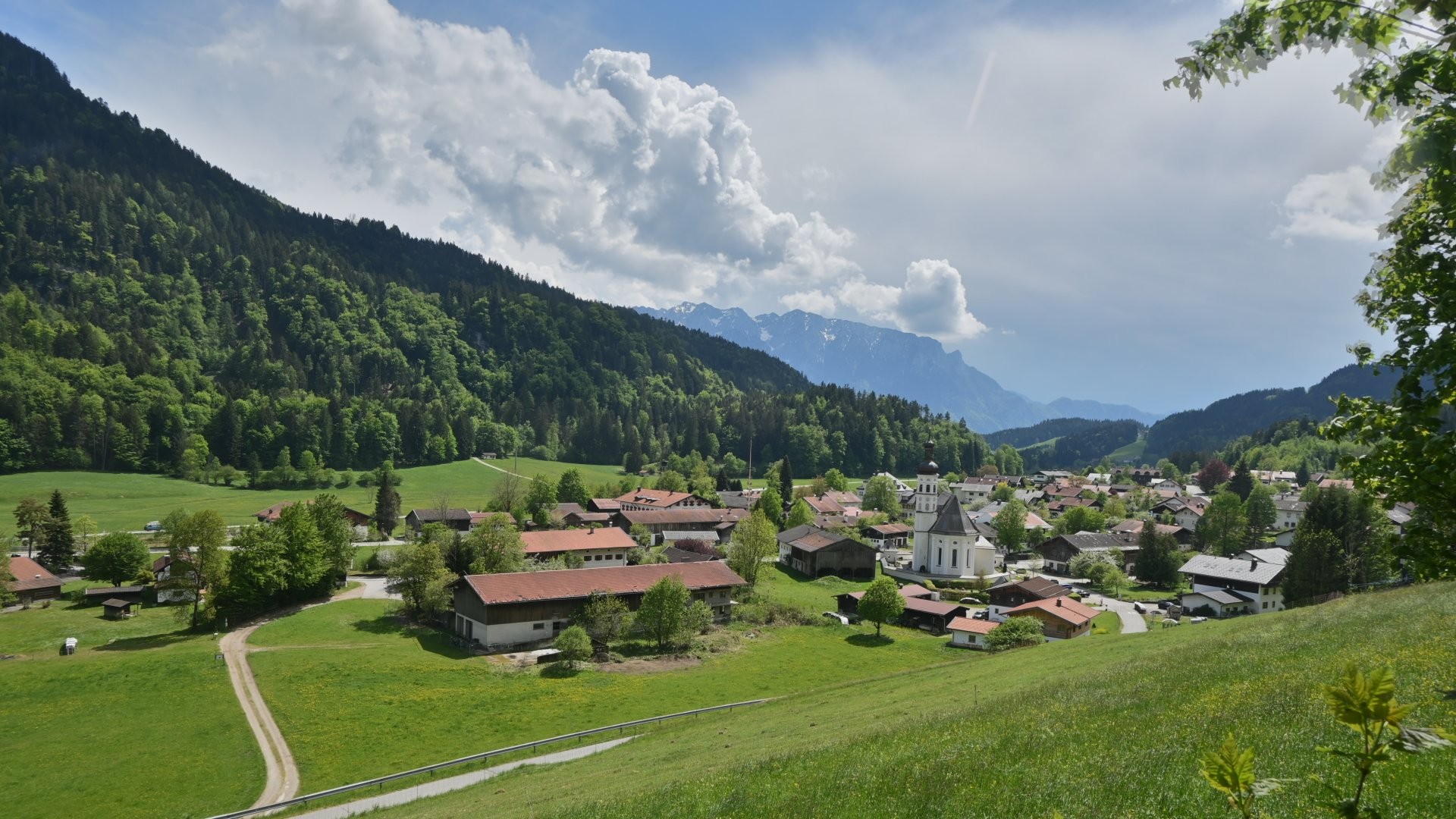 Archiv Foto Webcam Sachrang-Blick über Bergsteigerdorf