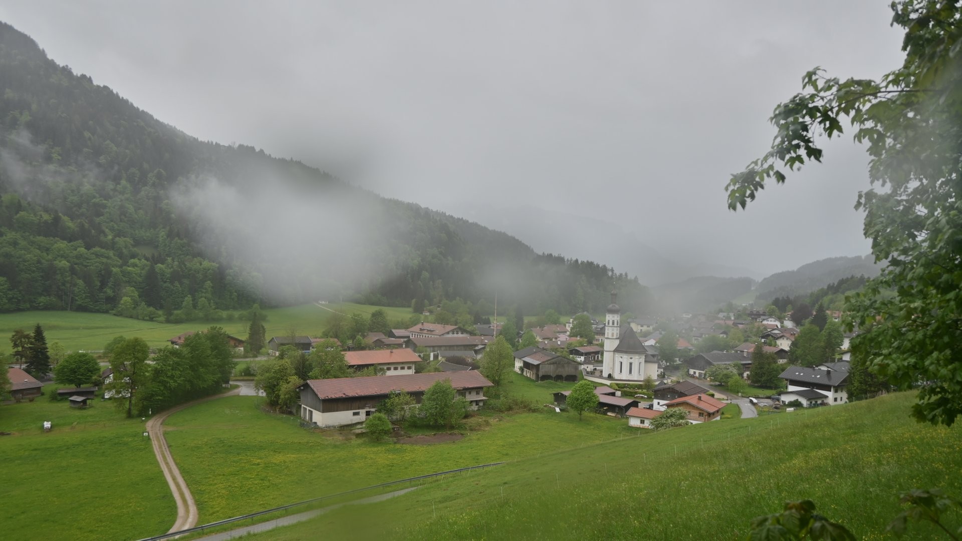 Archiv Foto Webcam Sachrang-Blick über Bergsteigerdorf
