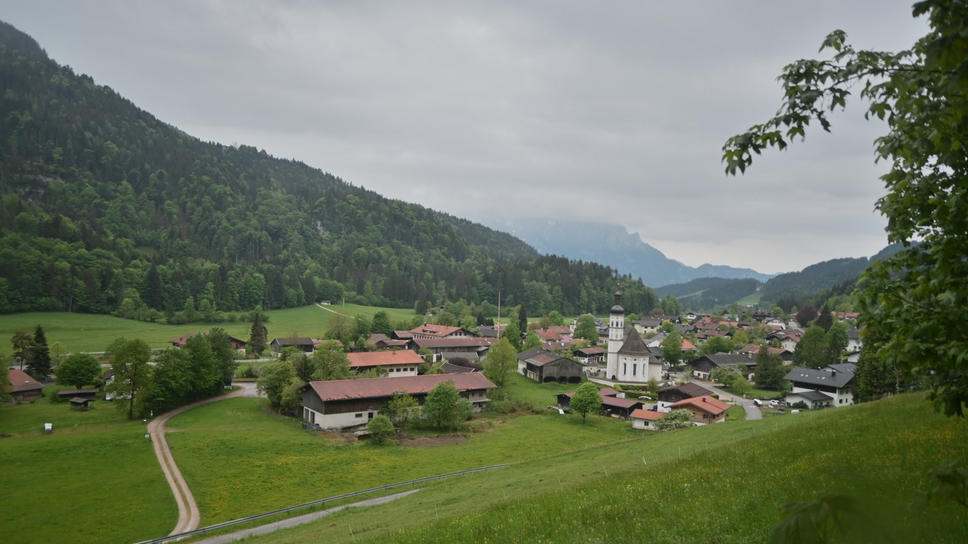 Archiv Foto Webcam Sachrang-Blick über Bergsteigerdorf