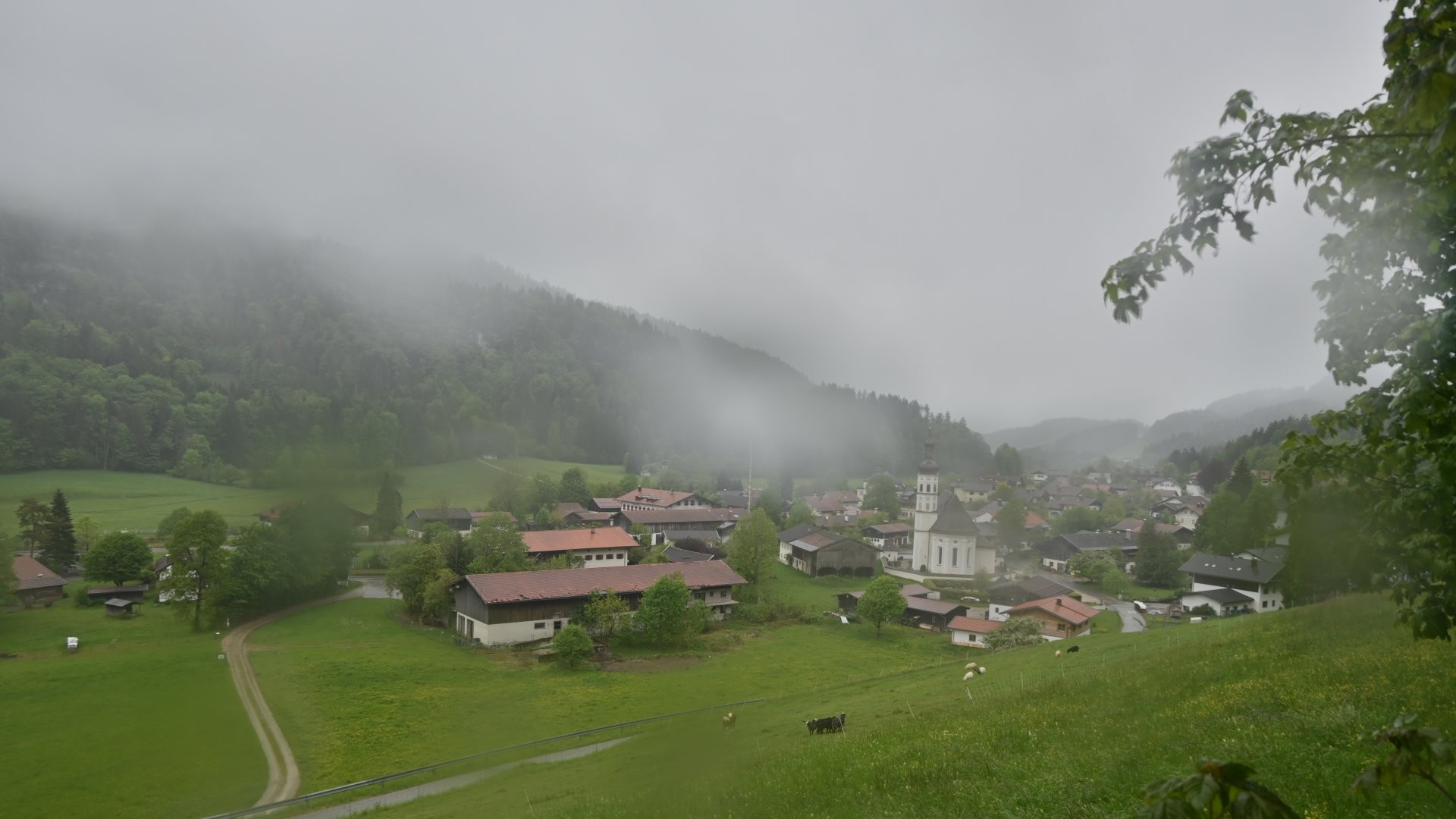 Archiv Foto Webcam Sachrang-Blick über Bergsteigerdorf