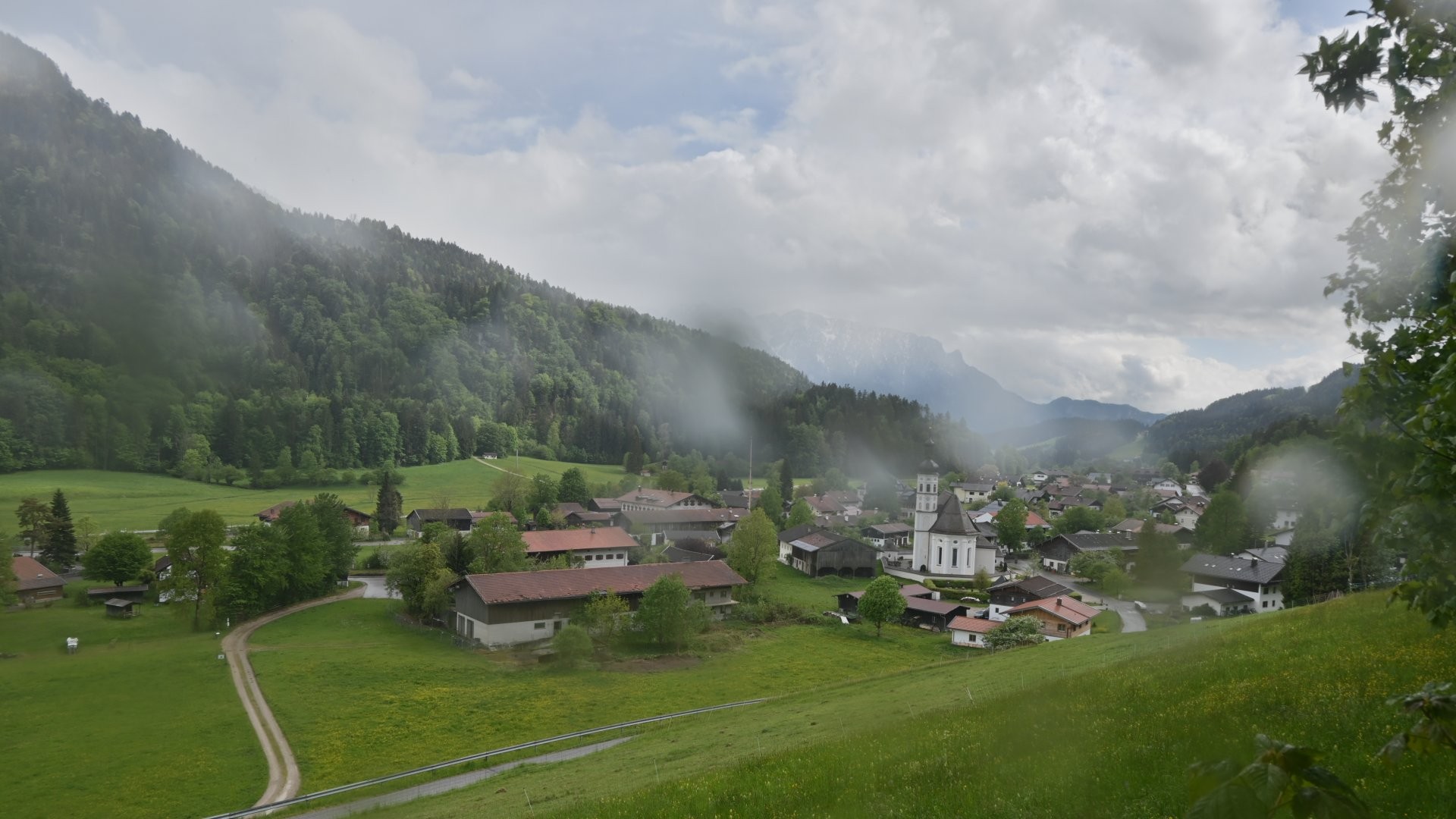Archiv Foto Webcam Sachrang-Blick über Bergsteigerdorf