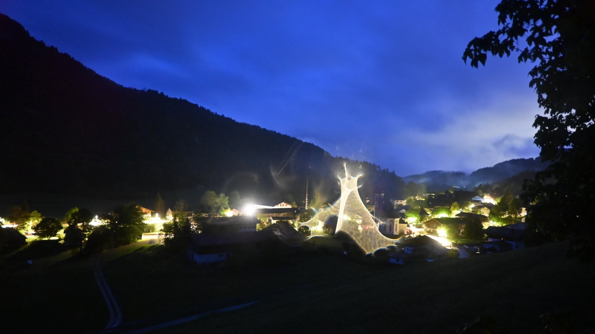 Archiv Foto Webcam Sachrang-Blick über Bergsteigerdorf