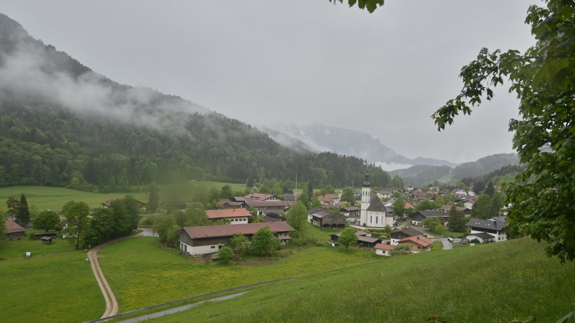 Archiv Foto Webcam Sachrang-Blick über Bergsteigerdorf