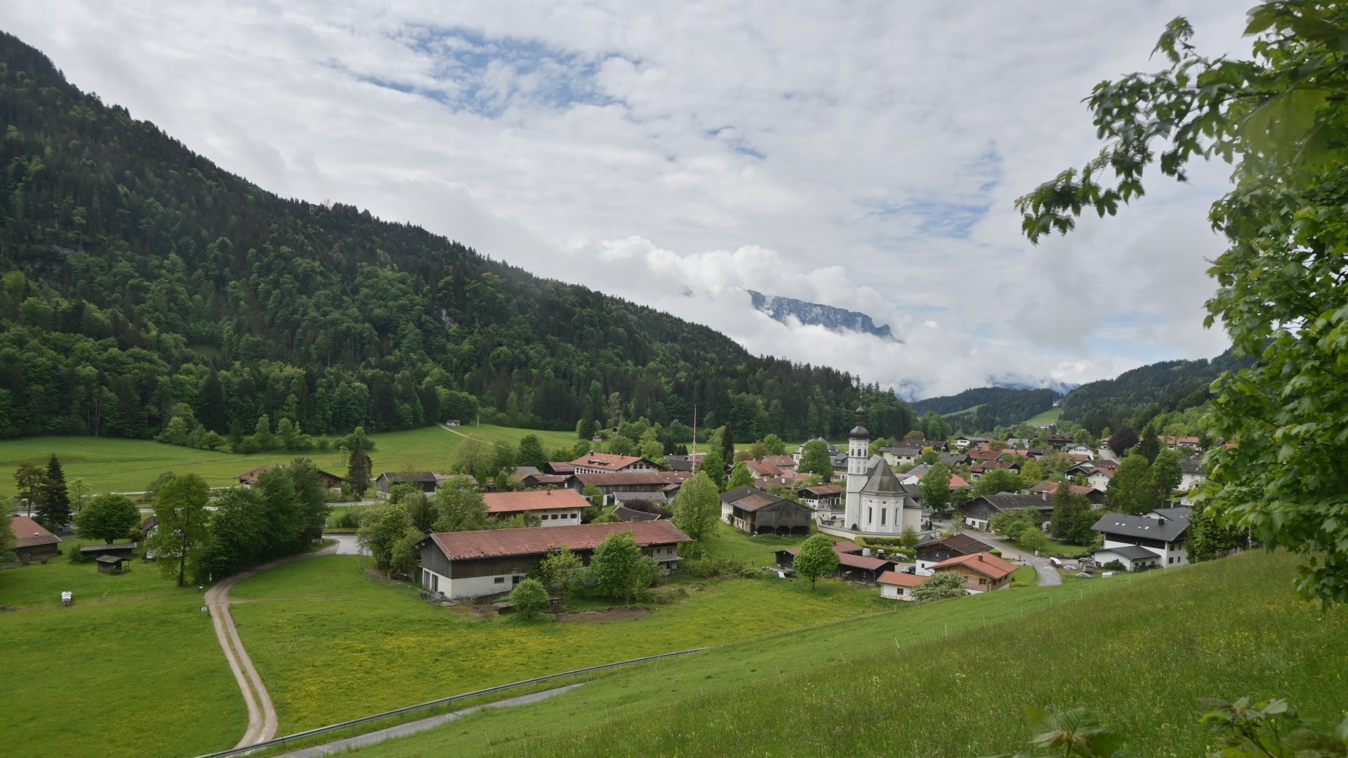 Archiv Foto Webcam Sachrang-Blick über Bergsteigerdorf