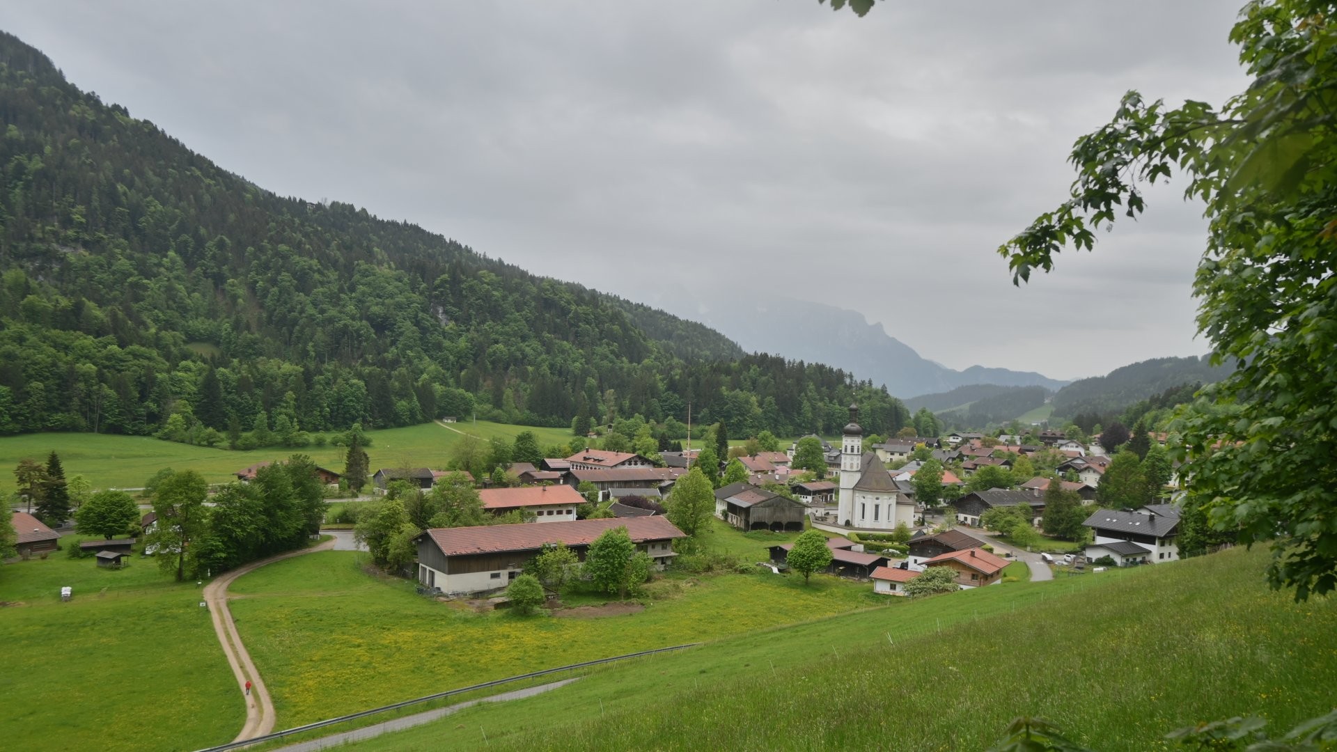 Archiv Foto Webcam Sachrang-Blick über Bergsteigerdorf