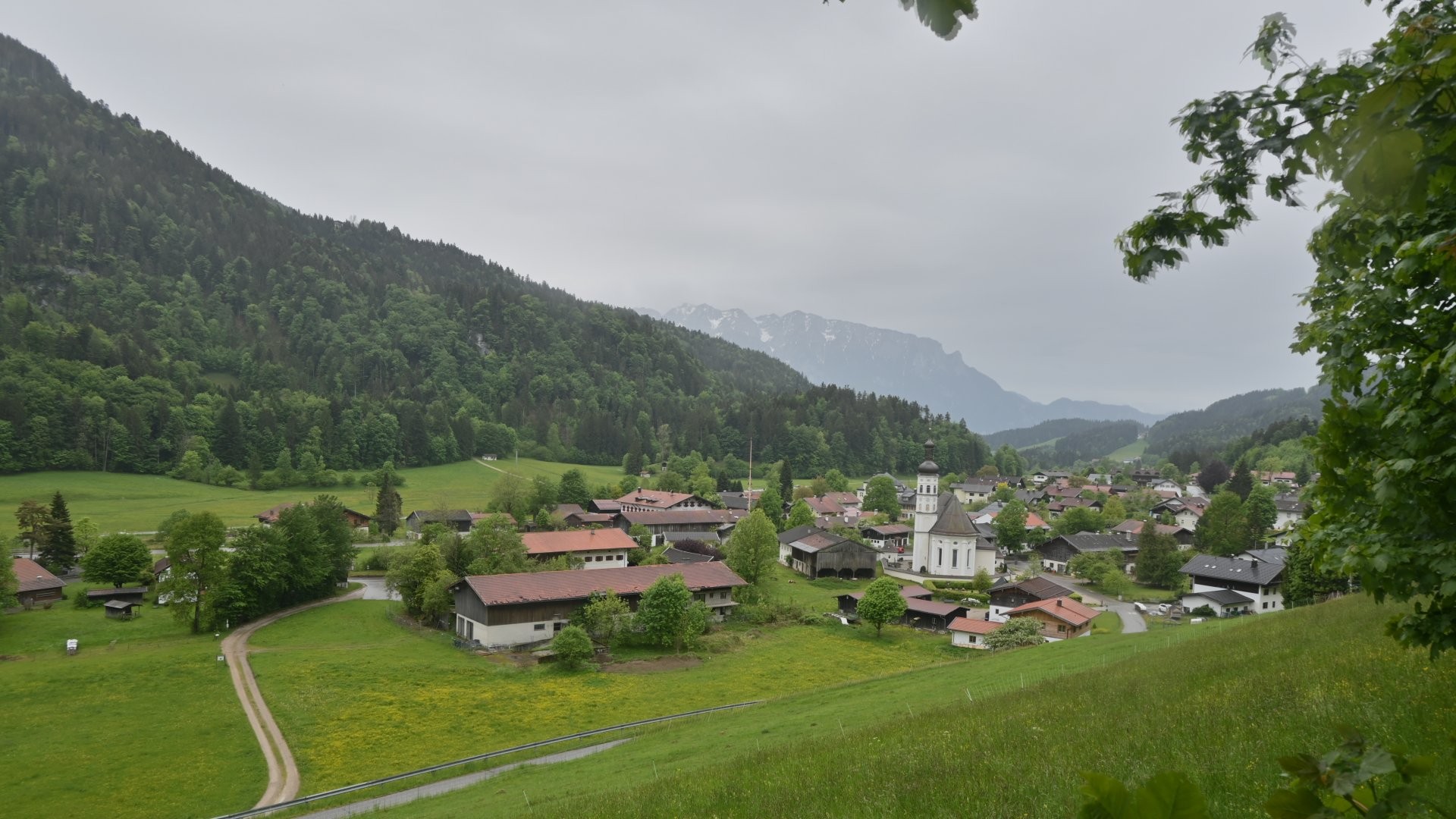 Archiv Foto Webcam Sachrang-Blick über Bergsteigerdorf