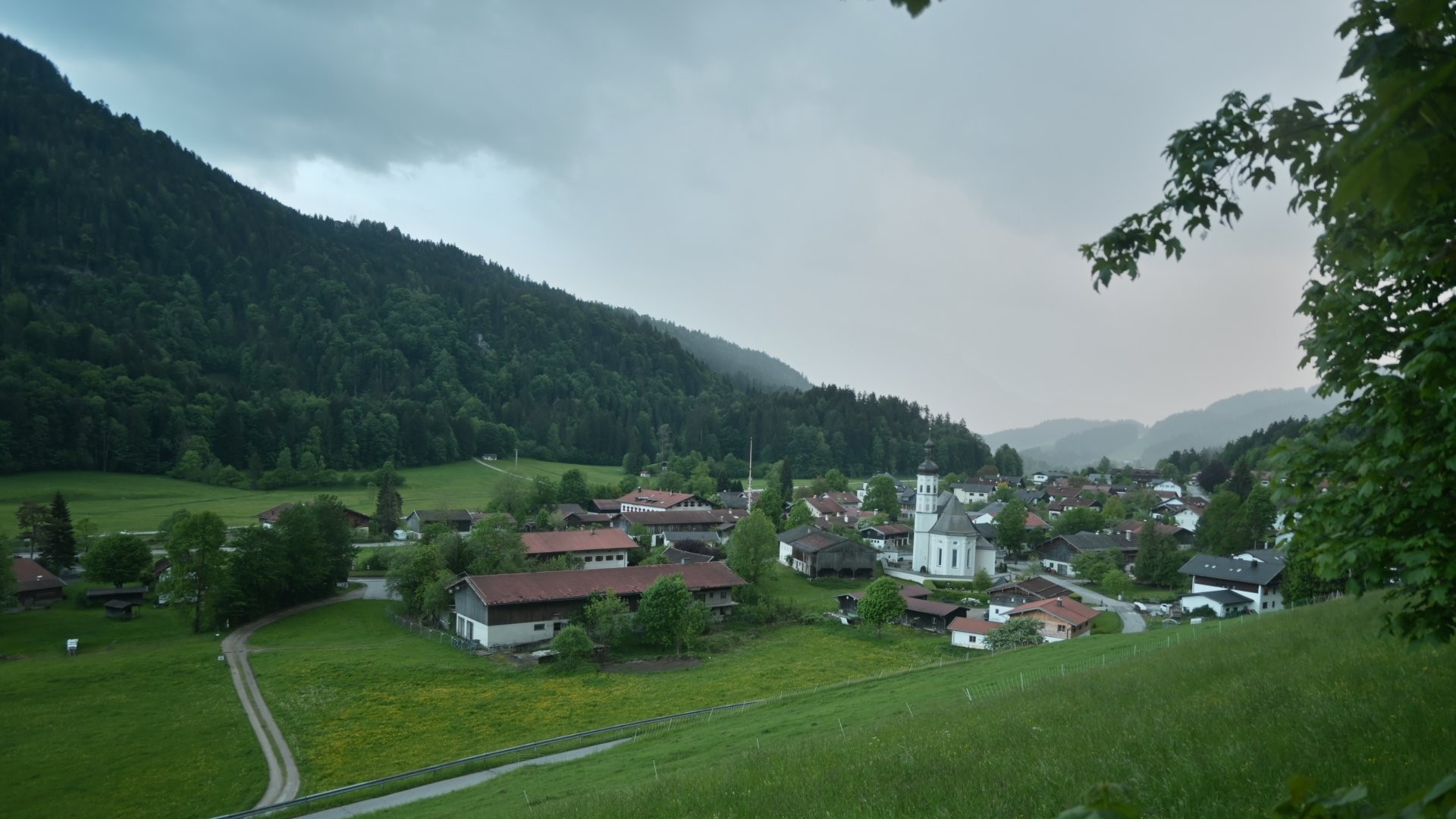 Archiv Foto Webcam Sachrang-Blick über Bergsteigerdorf