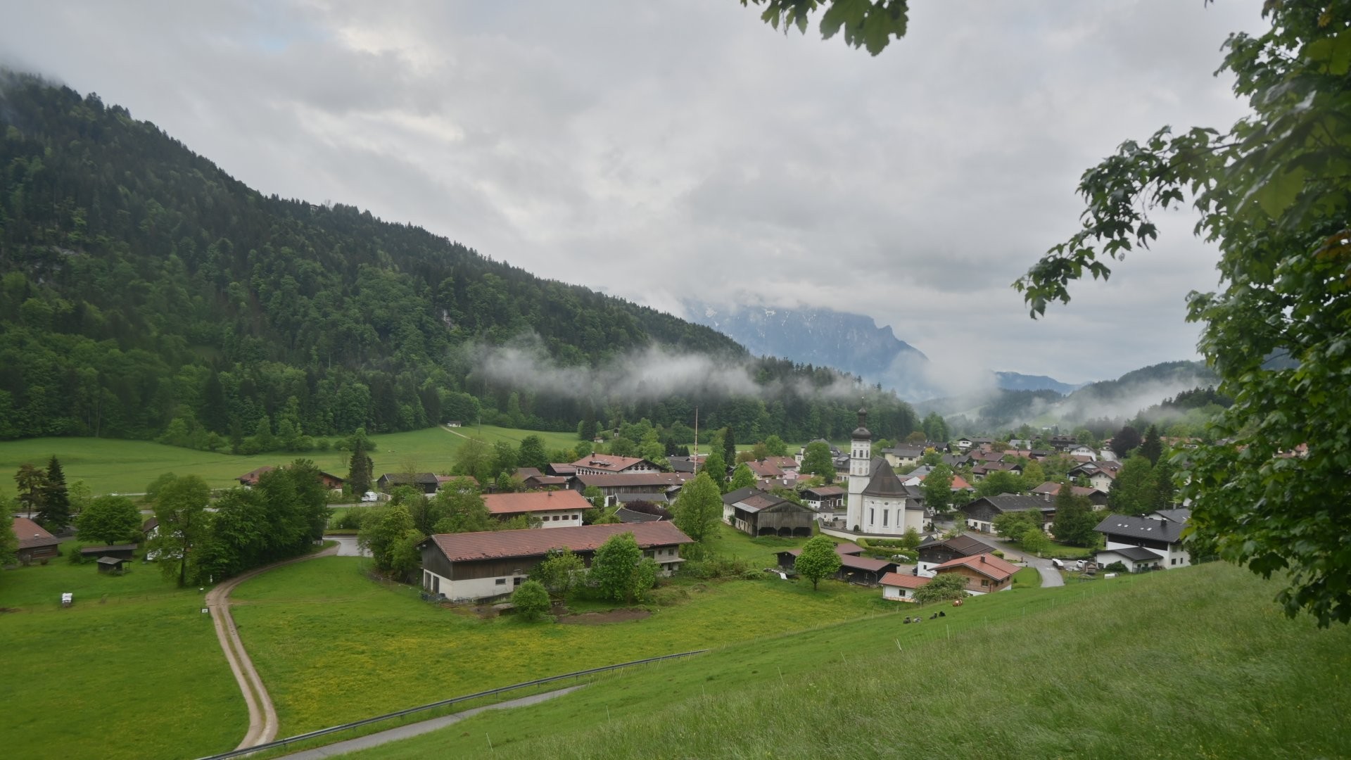 Archiv Foto Webcam Sachrang-Blick über Bergsteigerdorf