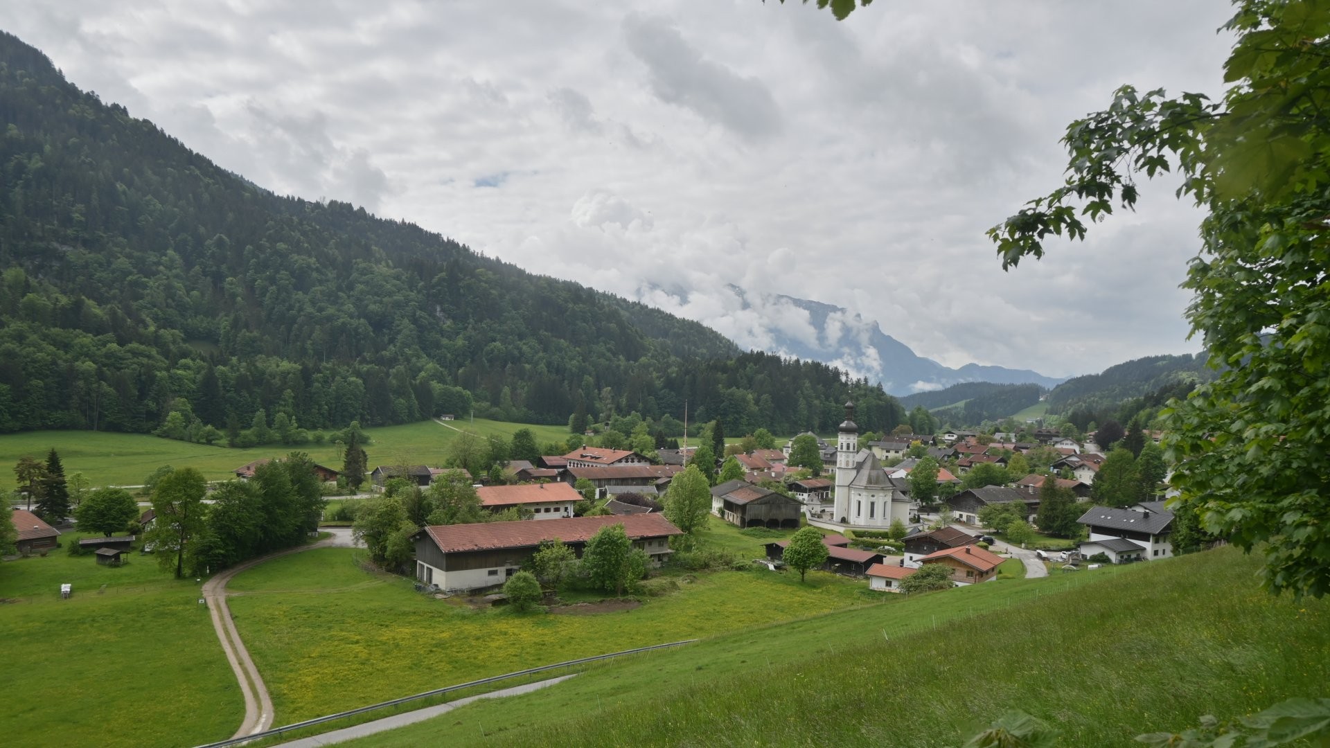 Archiv Foto Webcam Sachrang-Blick über Bergsteigerdorf