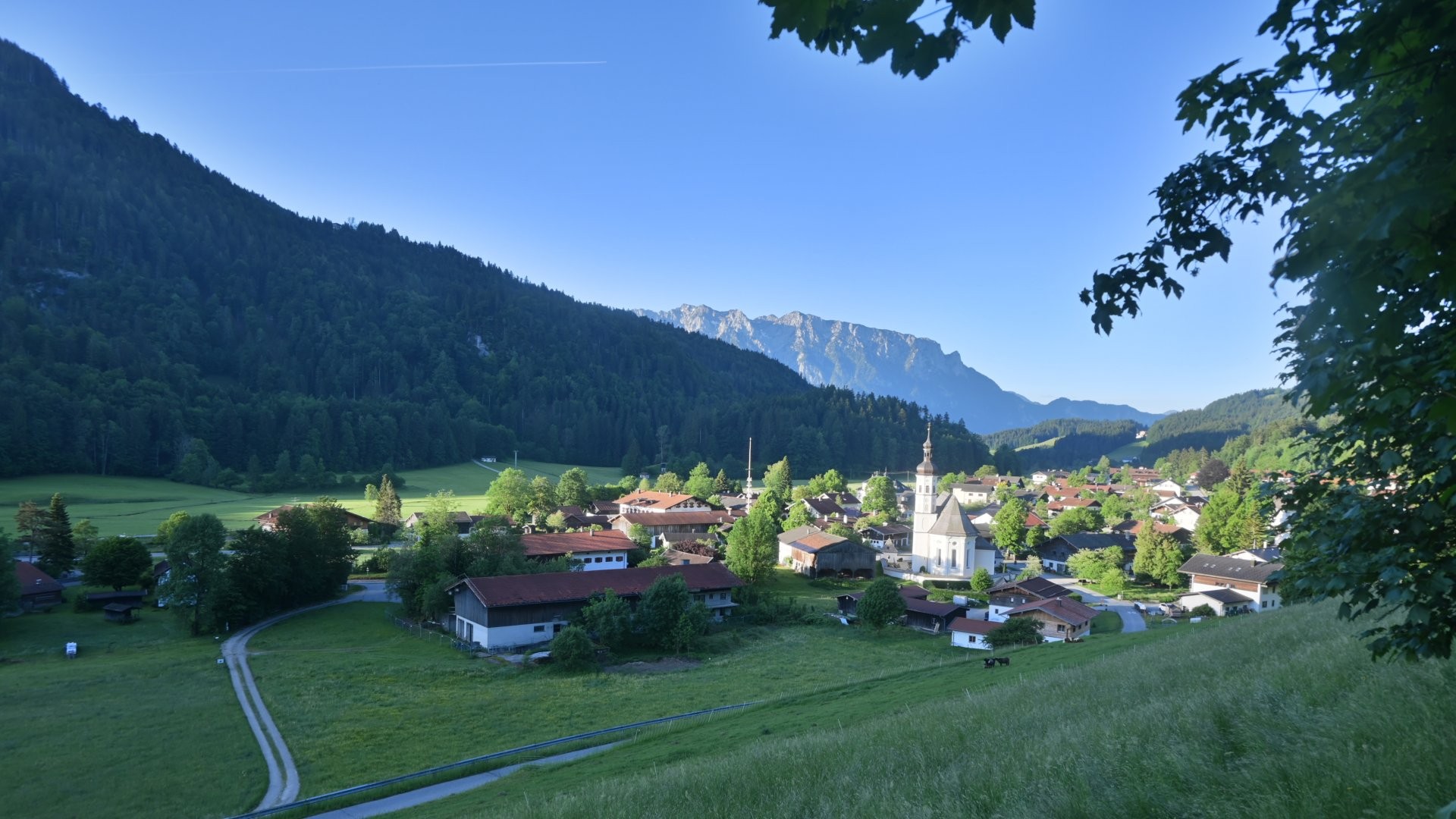 Archiv Foto Webcam Sachrang-Blick über Bergsteigerdorf