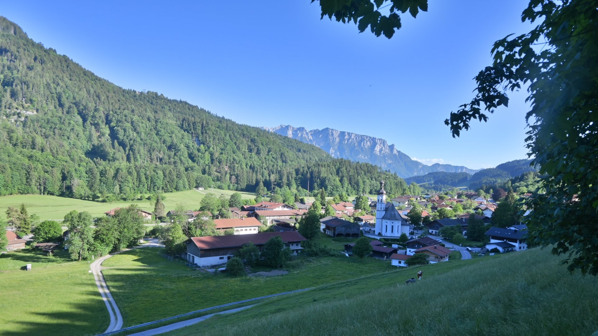 Archiv Foto Webcam Sachrang-Blick über Bergsteigerdorf