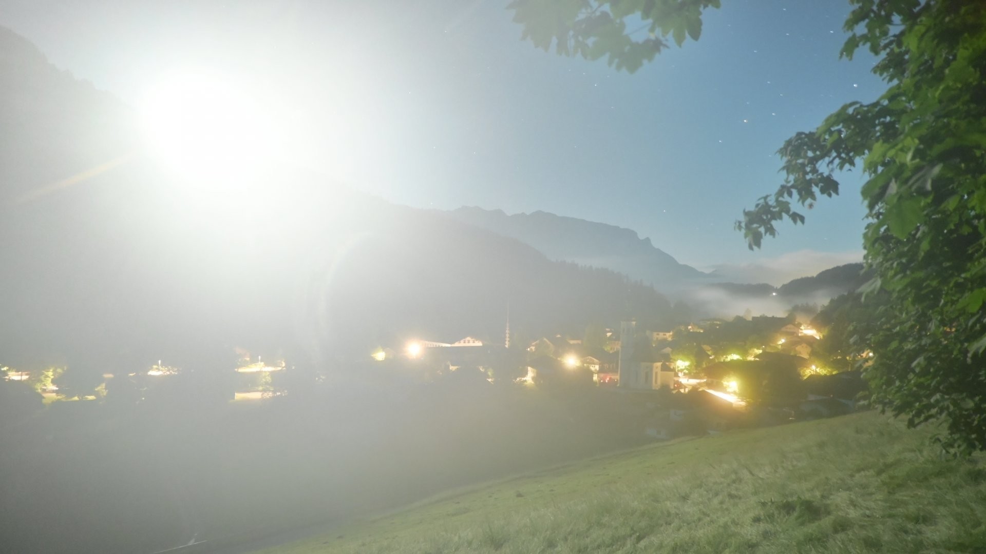 Archiv Foto Webcam Sachrang-Blick über Bergsteigerdorf