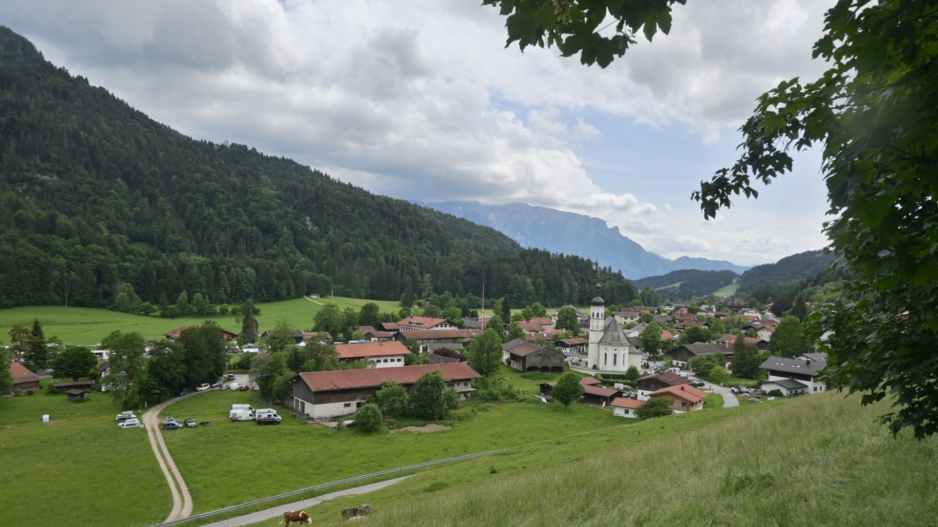 Archiv Foto Webcam Sachrang-Blick über Bergsteigerdorf
