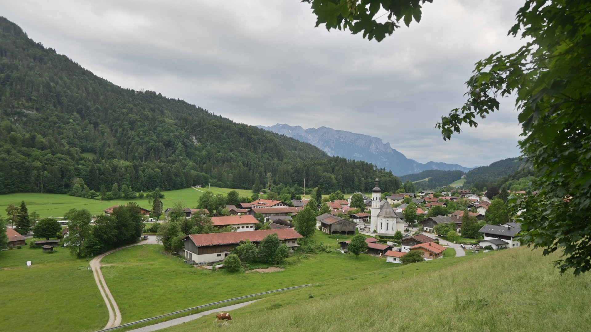 Archiv Foto Webcam Sachrang-Blick über Bergsteigerdorf
